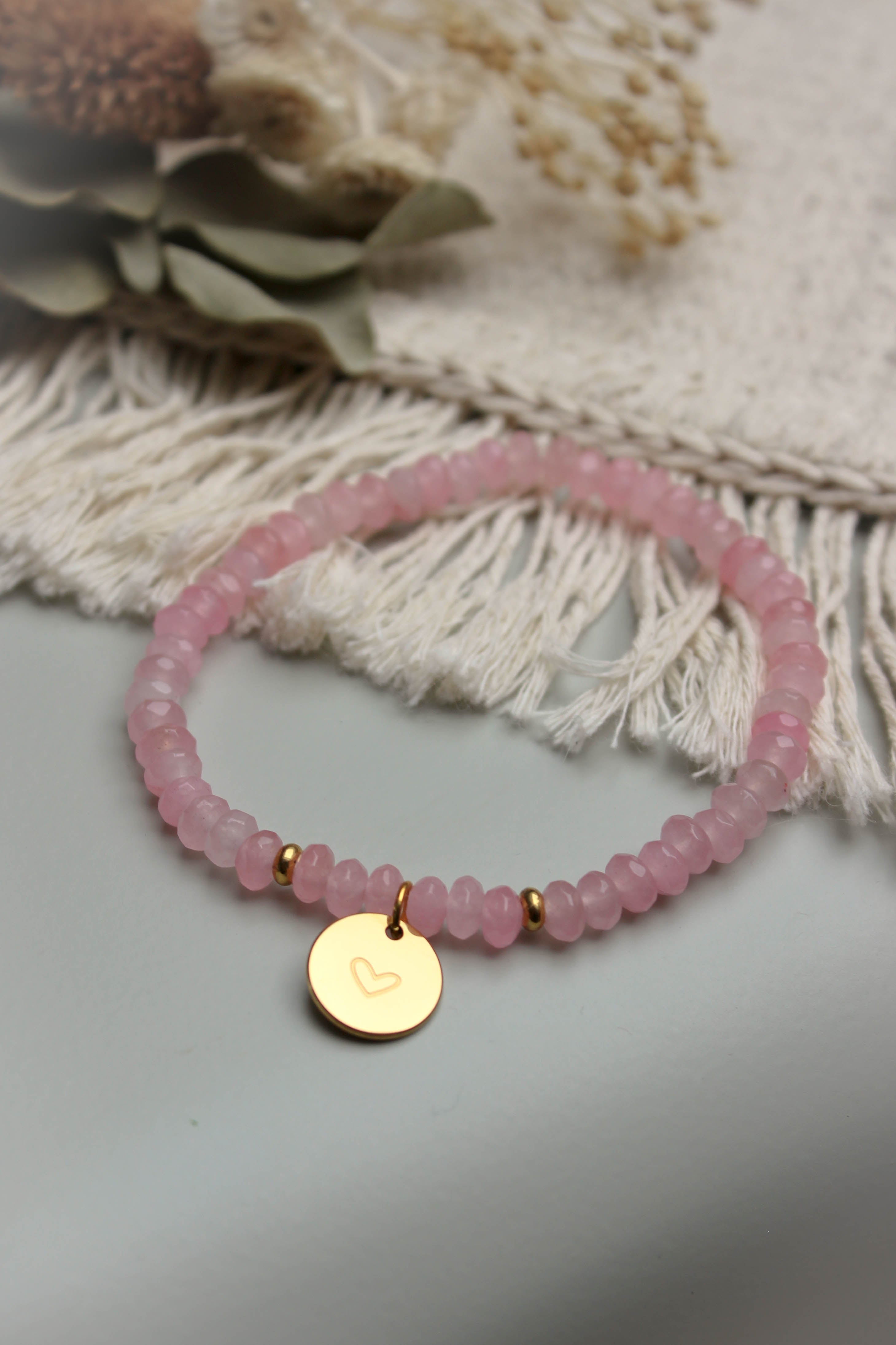 Bijou en quartz rose Amour Infini