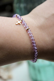 Bracelet Éternel – Bijou chrétien en améthyste symbole de foi