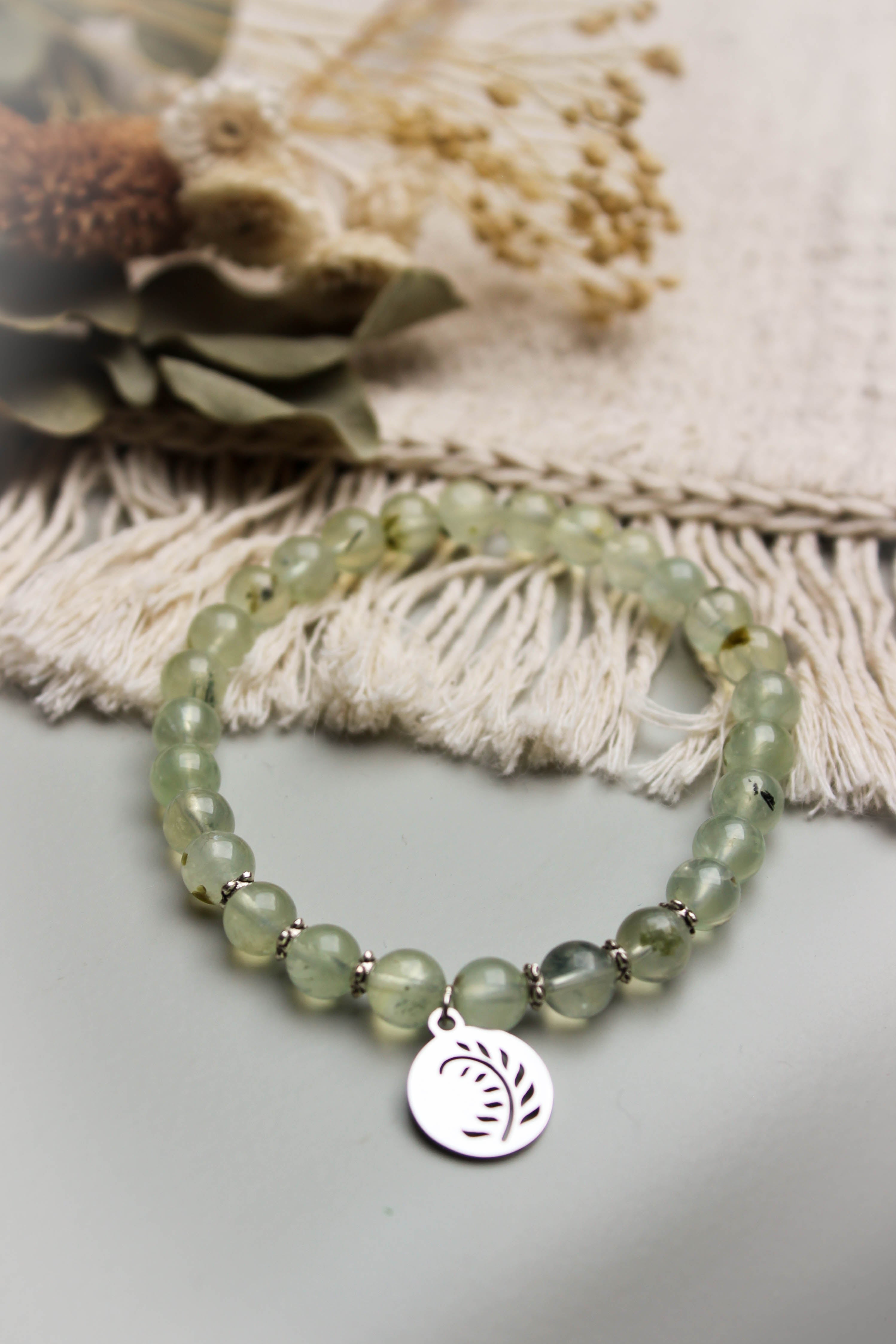 Bracelet Victoria – Bijou chrétien en préhnite symbole de renouveau