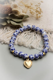 Bracelet perles céramique – Bijou catho