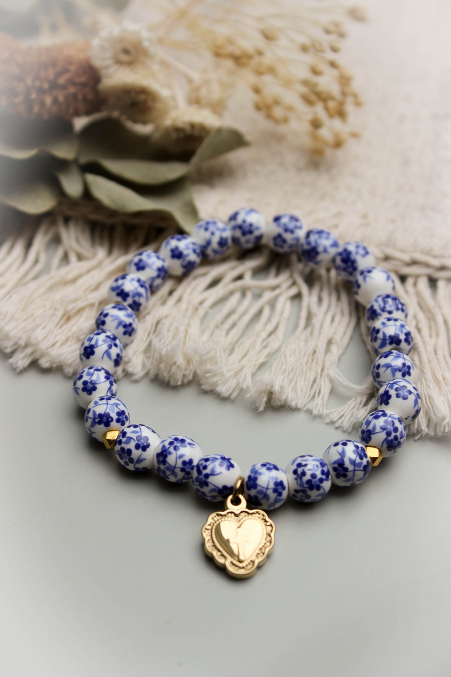 Bracelet perles céramique – Bijou catho