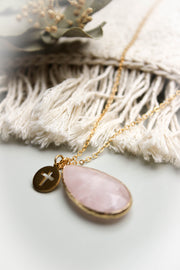 Collier Quartz rose