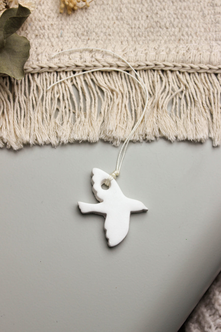 Mini Symboles chrétiens – Colombe en argile - Maison Embellie