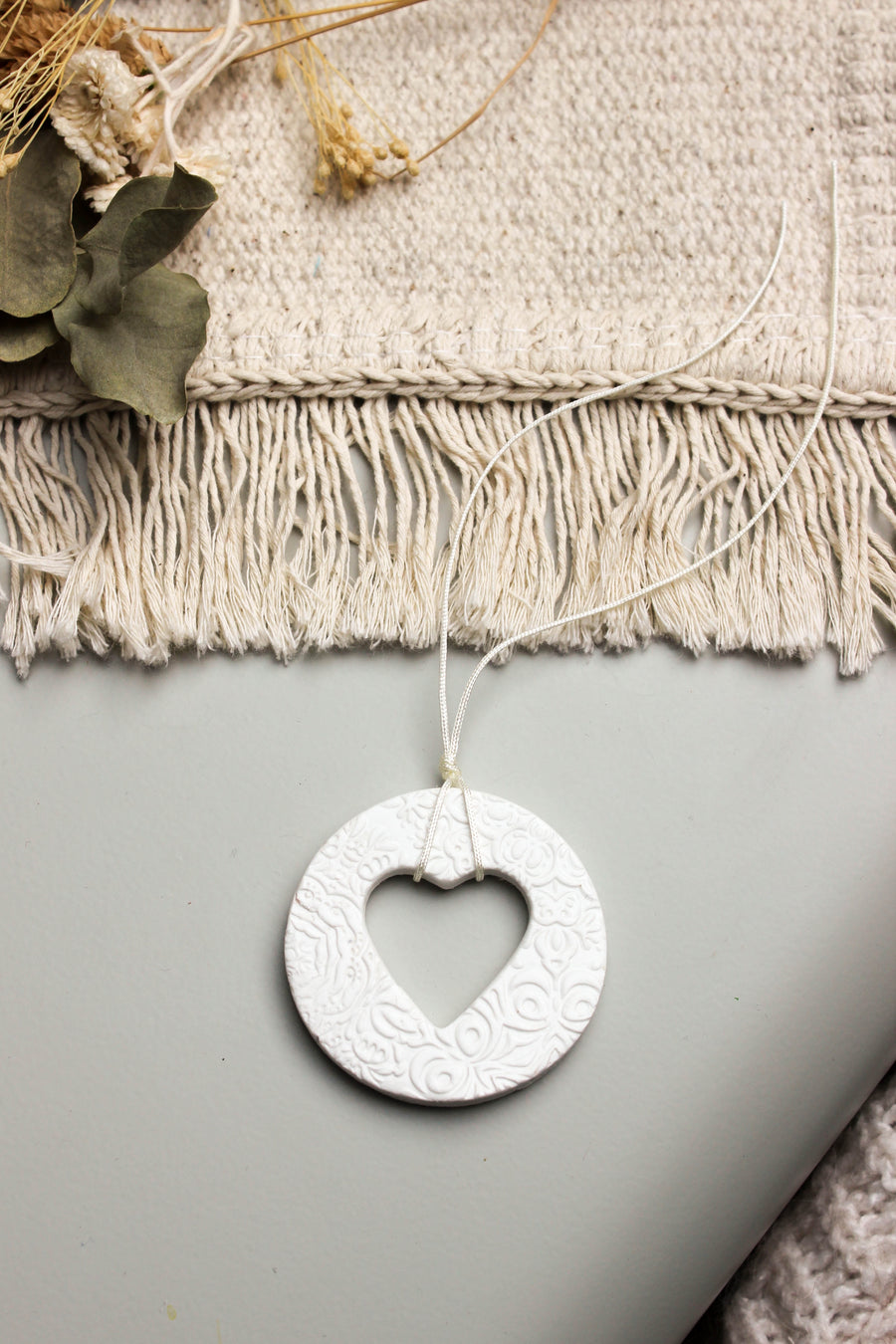 Mini Symboles chrétiens – Cœur en argile - Maison Embellie