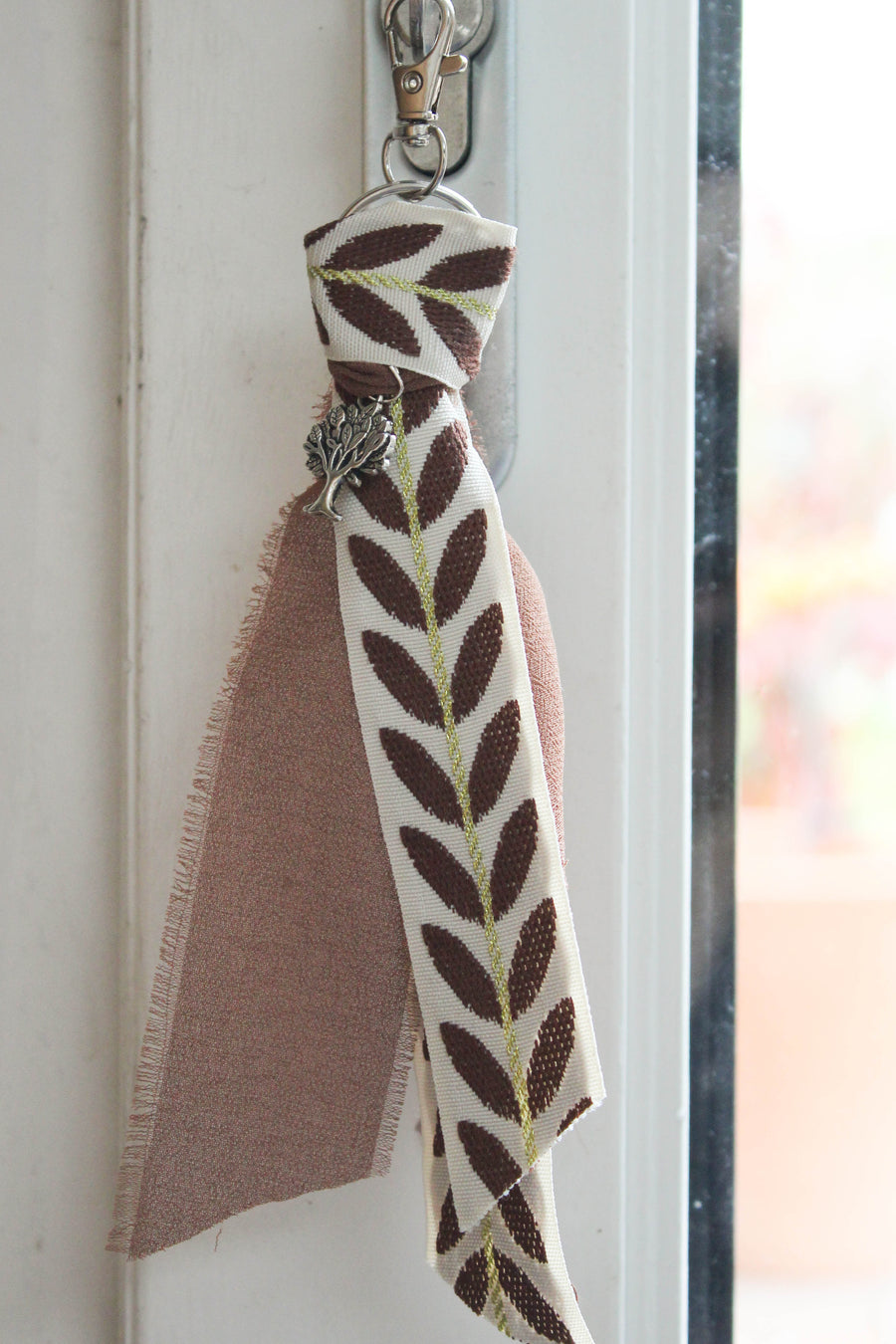 porte cles en tissu arbre de vie
